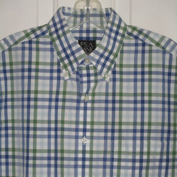 Jos. A. Bank Mens S/S Cotton Button-down Dress Shirt NWOT - 15.5" Collar or M - Picture 1 of 2